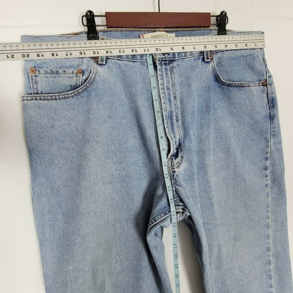 Vintage Levis 550 Jeans Mens 40x30* Blue Relaxed Straight Leg Black Bat Wing Tag - Picture 5 of 12